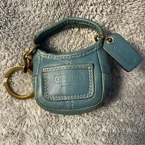 Coach | Bags | Vintage Coach Mini Ergo Teal Key Fob Keychain